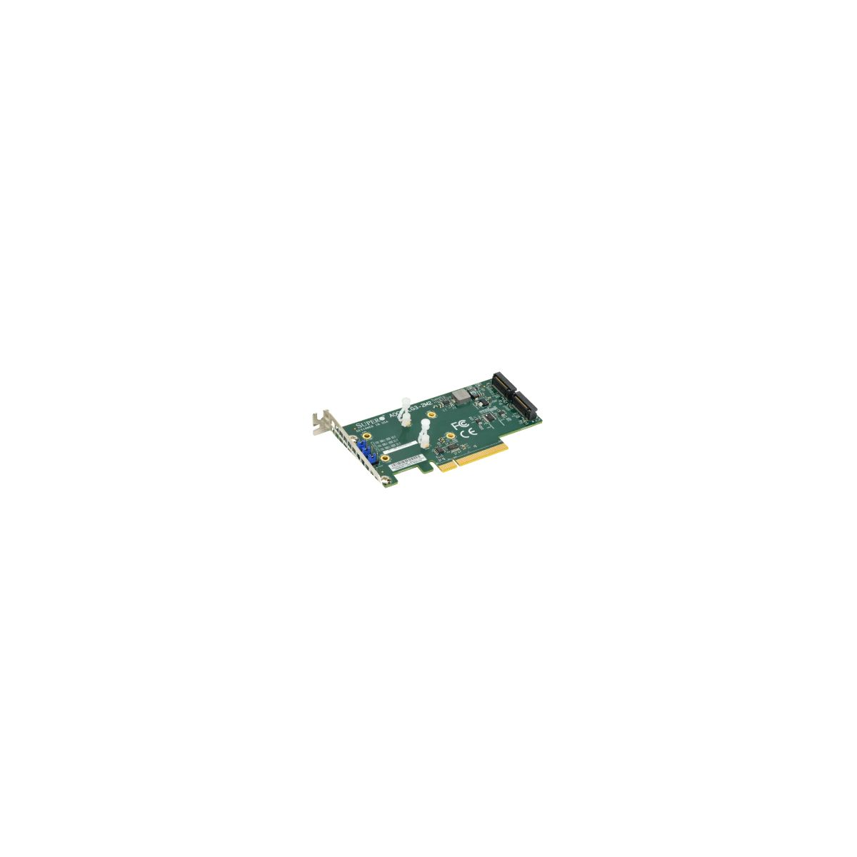 Supermicro AOC-SLG3-2M2 - PCIe - M.2 - Niedriges Profil - PCIe 3.0 - Grün - 10 - 55 °C