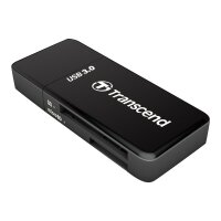 Transcend RDF5 - MicroSDHC,MicroSDXC,SDHC,SDXC - Schwarz - Microsoft Windows 7 Microsoft Windows 8 Microsoft Windows 10 Mac OS X 10.2.8 or later Linux Kernel... - CE/FCC/BSMI/KC/RCM/EAC - USB 3.2 Gen 1 (3.1 Gen 1) Type-A - 5 V
