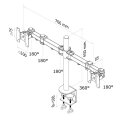Neomounts FPMA-D960D Monitorarm 10-27" - Klemme - 25,4 cm (10") - 68,6 cm (27") - 100 x 100 mm - Höhenverstellung - Schwarz