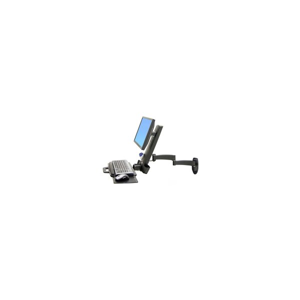 Ergotron 200 Series Combo Arm - 8,2 kg - 61 cm (24") - 75 x 75 mm - 100 x 100 mm - Schwarz