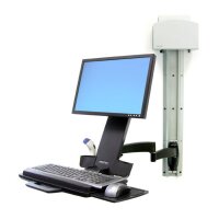 Ergotron 200 Series Combo Arm - 8,2 kg - 61 cm (24") - 75 x 75 mm - 100 x 100 mm - Schwarz