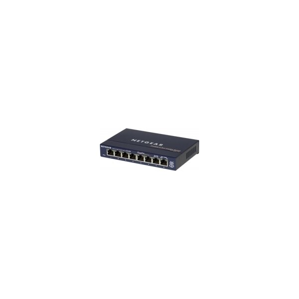 Netgear ProSafe GS108 - Switch - Kupferdraht 1 Gbps - 8-Port 3 HE - Rack-Modul
