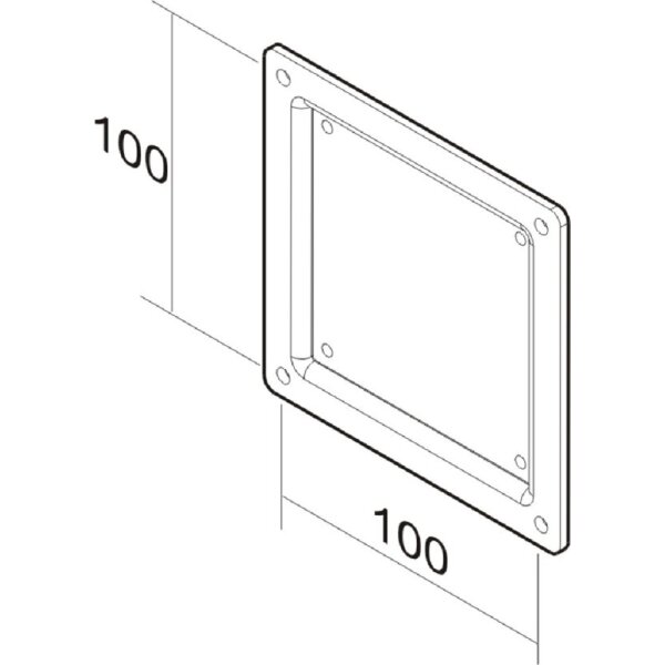 Neomounts FPMA-VESA100 VESA-Adapter 10-30" - Schwarz - Stahl - 25 kg - 75 x 75 mm - 76,2 cm (30") - 25,4 cm (10")