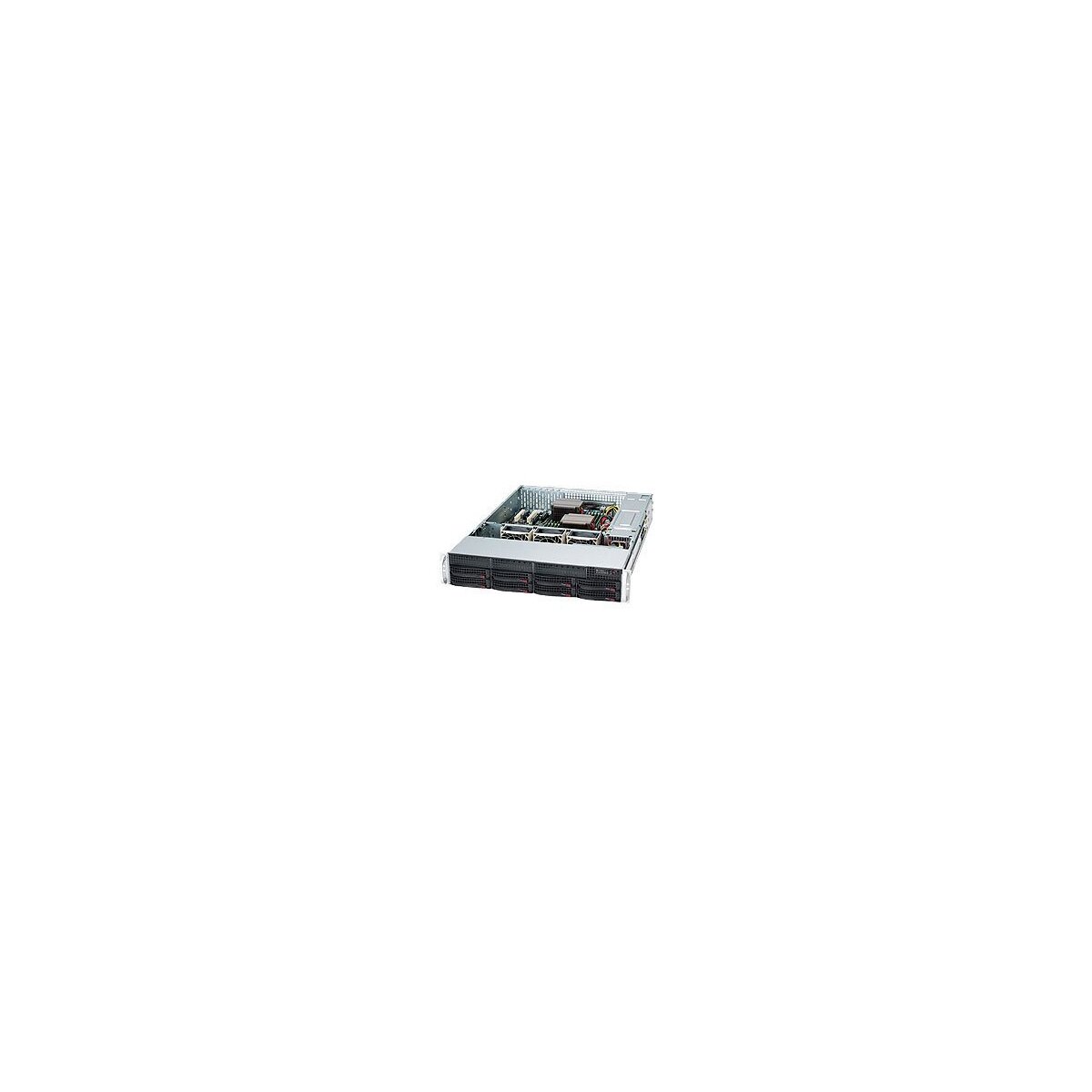 Supermicro SC825TQC-600LPB - Rack - Server - Schwarz - EATX - 2U - HDD - Netzwerk - Leistung - Stromausfall - System