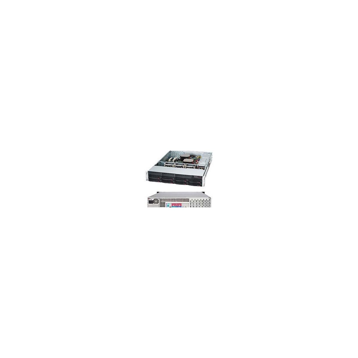 Supermicro SC825TQC-600LPB - Rack - Server - Schwarz - EATX - 2U - HDD - Netzwerk - Leistung - Stromausfall - System