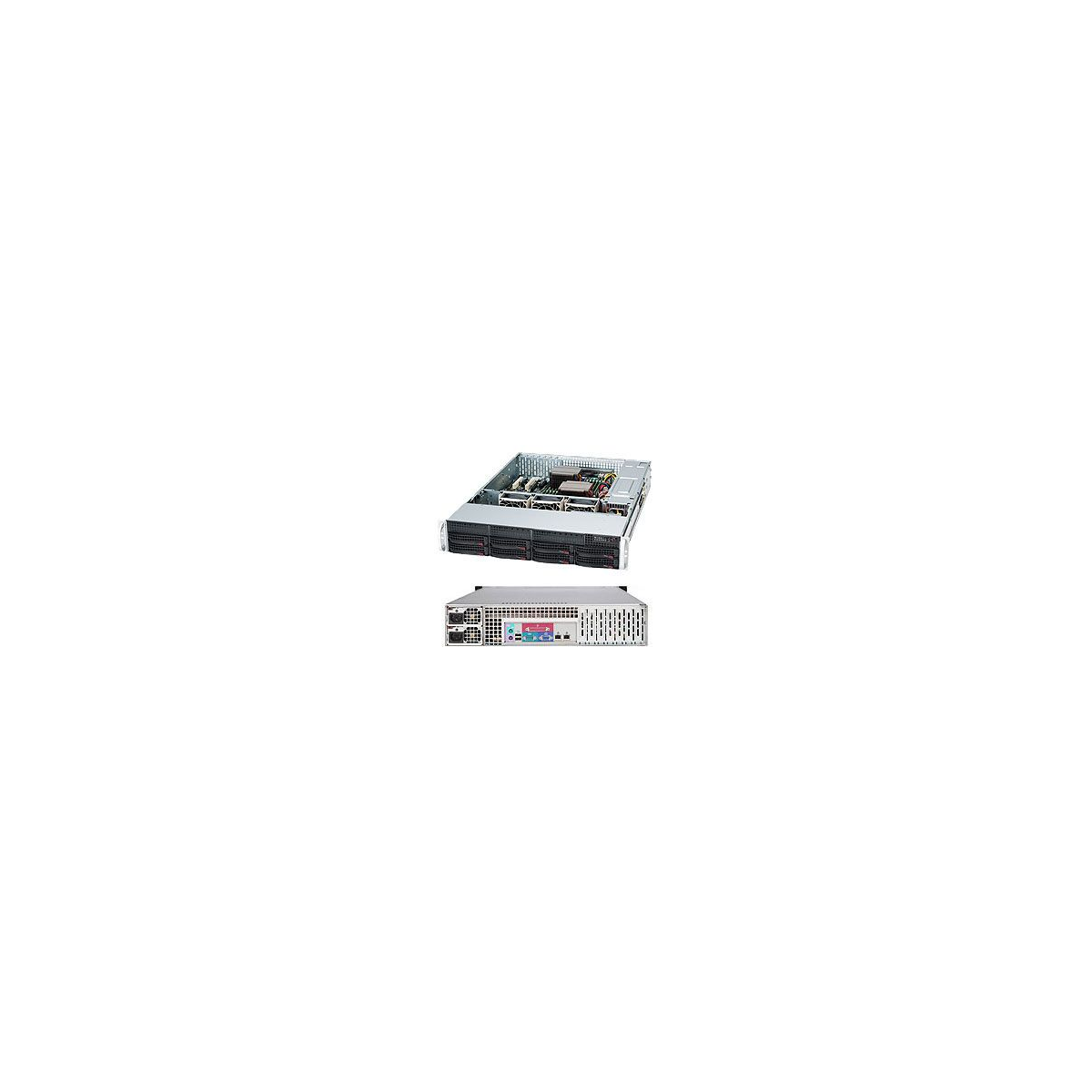 Supermicro SC825TQC-600LPB - Rack - Server - Schwarz - EATX - 2U - HDD - Netzwerk - Leistung - Stromausfall - System