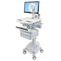 Ergotron StyleView - Multimedia-Wagen - Aluminium - Grau - Weiß - Aluminium - Kunststoff - Zink Stahl - Flachbildschirm - 16,8 kg - 61 cm (24 Zoll)