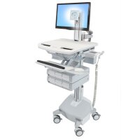 Ergotron StyleView - Multimedia-Wagen - Aluminium - Grau - Weiß - Aluminium - Kunststoff - Zink Stahl - Flachbildschirm - 15 kg - 61 cm (24 Zoll)