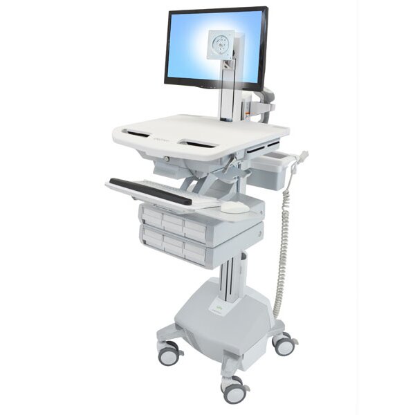 Ergotron StyleView - Multimedia-Wagen - Aluminium - Grau - Weiß - Aluminium - Kunststoff - Zink Stahl - Flachbildschirm - 15 kg - 61 cm (24")
