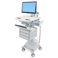Ergotron StyleView - Multimedia-Wagen - Aluminium - Grau - Weiß - Aluminium - Kunststoff - Zink Stahl - Flachbildschirm - 16,8 kg - 61 cm (24")