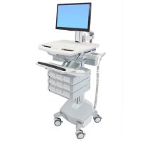 Ergotron StyleView - Multimedia-Wagen - Aluminium - Grau - Weiß - Aluminium - Kunststoff - Zink Stahl - Flachbildschirm - 15 kg - 61 cm (24 Zoll)