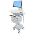 Ergotron StyleView - Multimedia-Wagen - Aluminium - Grau - Weiß - Aluminium - Kunststoff - Zink Stahl - Flachbildschirm - 15 kg - 61 cm (24")