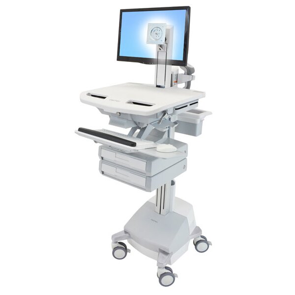 Ergotron StyleView - Multimedia-Wagen - Aluminium - Grau - Weiß - Aluminium - Kunststoff - Zink Stahl - Flachbildschirm - 17,7 kg - 61 cm (24")