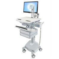Ergotron StyleView - Multimedia-Wagen - Aluminium - Grau - Weiß - Aluminium - Kunststoff - Zink Stahl - Flachbildschirm - 15,9 kg - 61 cm (24")