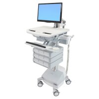 Ergotron StyleView - Multimedia-Wagen - Aluminium - Grau - Weiß - Aluminium - Kunststoff - Zink Stahl - Flachbildschirm - 16,8 kg - 61 cm (24 Zoll)