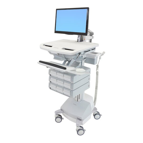 Ergotron StyleView - Multimedia-Wagen - Aluminium - Grau - Weiß - Aluminium - Kunststoff - Zink Stahl - Flachbildschirm - 16,8 kg - 61 cm (24")
