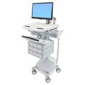 Ergotron StyleView - Multimedia-Wagen - Aluminium - Grau - Weiß - Aluminium - Kunststoff - Zink Stahl - Flachbildschirm - 16,8 kg - 61 cm (24")