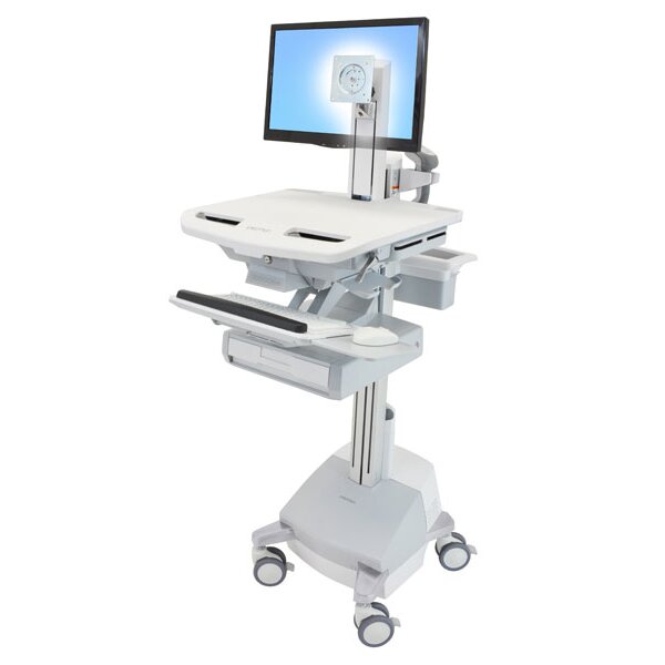 Ergotron StyleView - Multimedia-Wagen - Aluminium - Grau - Weiß - Aluminium - Kunststoff - Zink Stahl - Flachbildschirm - 16,8 kg - 61 cm (24")