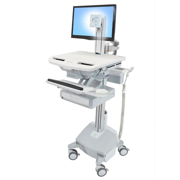 Ergotron StyleView - Multimedia-Wagen - Aluminium - Grau - Weiß - Aluminium - Kunststoff - Zink Stahl - Flachbildschirm - 15 kg - 55,9 cm (22")