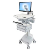Ergotron StyleView - Multimedia-Wagen - Aluminium - Grau - Weiß - Aluminium - Kunststoff - Zink Stahl - Flachbildschirm - 17,3 kg - 61 cm (24")
