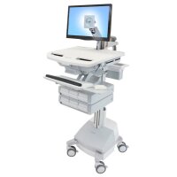 Ergotron StyleView - Multimedia-Wagen - Aluminium - Grau - Weiß - Aluminium - Kunststoff - Zink Stahl - Flachbildschirm - 16,8 kg - 61 cm (24")