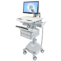 Ergotron StyleView - Multimedia-Wagen - Aluminium - Grau - Weiß - Aluminium - Kunststoff - Zink Stahl - Flachbildschirm - 15 kg - 61 cm (24 Zoll)