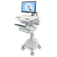 Ergotron StyleView - Multimedia-Wagen - Aluminium - Grau - Weiß - Aluminium - Kunststoff - Zink Stahl - Flachbildschirm - 16,8 kg - 61 cm (24 Zoll)