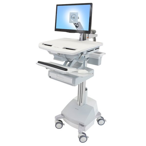 Ergotron StyleView - Multimedia-Wagen - Aluminium - Grau - Weiß - Aluminium - Kunststoff - Zink Stahl - Flachbildschirm - 16,8 kg - 61 cm (24")