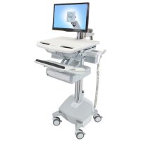 Ergotron StyleView - Multimedia-Wagen - Aluminium - Grau - Weiß - Aluminium - Kunststoff - Zink Stahl - Flachbildschirm - 15 kg - 61 cm (24 Zoll)