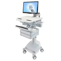 Ergotron StyleView - Multimedia-Wagen - Aluminium - Grau - Weiß - Aluminium - Kunststoff - Zink Stahl - Flachbildschirm - 17,7 kg - 61 cm (24")