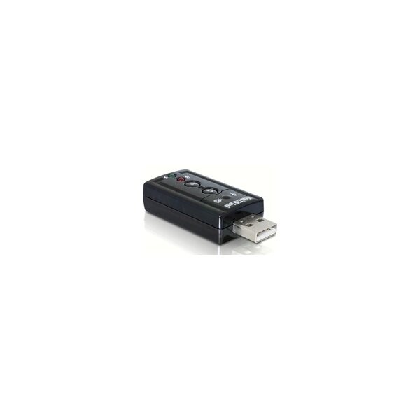 Delock USB Sound Adapter 7.1 - 2x3.5mm - USB2.0 - Schwarz