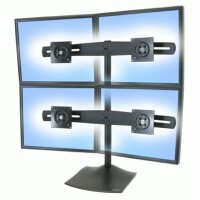 Ergotron DS Series DS100 Quad Monitor Desk Stand - 14 kg - 61 cm (24") - 75 x 75 mm - 100 x 100 mm - Schwarz