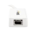 StarTech.com USB 3.0 Gigabit Ethernet Lan Adapter mit USB Port - Weiß - Kabelgebunden - RJ-45 - USB - 5000 Mbit/s - Weiß