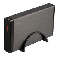 i-tec USB 3.0 Mysafe externes 3.5" - HDD-Gehäuse - 3.5 Zoll - SATA - Serial ATA II - Serial ATA III - 5 Gbit/s - USB Konnektivität - Schwarz - Metallisch