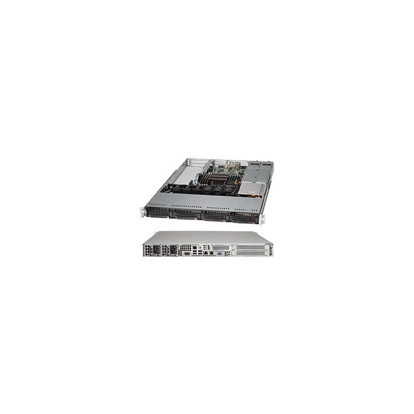 Supermicro SC815TQ-R700WB - Rack - Server - Schwarz - EATX - 1U - HDD - LAN - Leistung