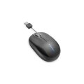 Kensington Pro Fit™ Mobil-Maus - einziehbares Kabel - Beidhändig - Optisch - USB Typ-A - 1000 DPI - Schwarz