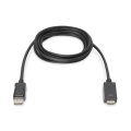 DIGITUS AK-340303-030-S - Displayport Adapterkabel, DP - HDMI Typ A St/St, 3.0m, w/lock, DP 1.2_HDMI2.0, 4K/60Hz,CE,sw