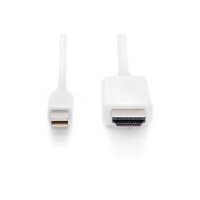 DIGITUS AK-340304-020-W - DisplayPort Adapterkabel, mini DP - HDMI Typ A St/St, 2.0m, DP 1.2_HDMI 2.0, 4K/60Hz, CE, we