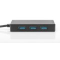DIGITUS DA-70240-1 - USB 3.0 Hub, 4-port Incl. 5V/2A power supply, Aluminium Gehäuse