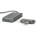 DIGITUS DA-70240-1 - USB 3.0 Hub, 4-port Incl. 5V/2A power supply, Aluminium Gehäuse