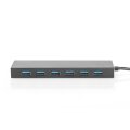 DIGITUS DA-70241-1 - USB 3.0 Hub, 7-port Inkl. 5V/3,5A Netzteil, Aluminium Gehäuse