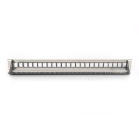 DIGITUS DN-91411-LF - Modular Patch Panel, geschirmt, 24-port blank, 1HE, Rack Mount, transp. Logofelder, sw