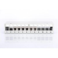 DIGITUS DN-93706 - Modular Desktop Patch Panel, geschirmt 12-Port, Lichtgrau