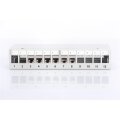 DIGITUS DN-93706 - Modular Desktop Patch Panel, geschirmt 12-Port, Lichtgrau