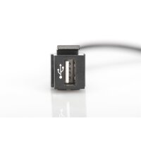DIGITUS DN-93402 - USB 2.0 Keystone Modul für DN-93832, mit 16 cm Kabel, schwarz (RAL 9005)