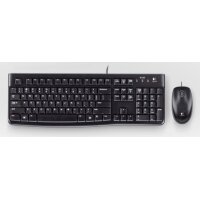 Logitech Desktop MK120 - Verkabelt - USB - QWERTZ - Schwarz - Maus enthalten