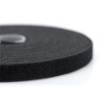 DIGITUS AK-770905-100-S - Haken-und-Schlaufen Verschlussband Gewebe, 10m x 15mm x 2,6 mm, auf Rolle, sw
