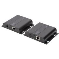 DIGITUS DS-55122 - 4K HDMI Extender Set über IP, 4K*2K@30Hz via Netzwerkkabel (CAT 5/5e/6/7), schwarz