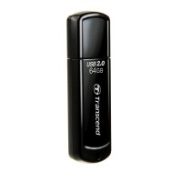 Transcend JetFlash 350 - 64 GB - USB Typ-A - 2.0 - Kappe - 8,5 g - Schwarz