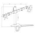 Iiyama Komfortable duale Monitorhalterung mit Standfuß - 10 kg - 25,4 cm (10") - 76,2 cm (30") - 100 x 100 mm - Höhenverstellung - Schwarz